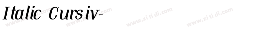 Italic Cursiv字体转换 Italic Cursiv字体转换
